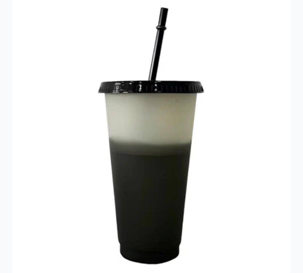 Plastic colour changing cups